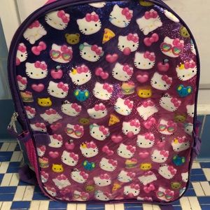 Hello kitty backpack.